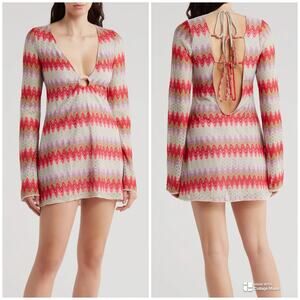 Show Me Your Mumu Monte Carlo Crochet Romper Dress NWT Riviera ZipZag Size Large